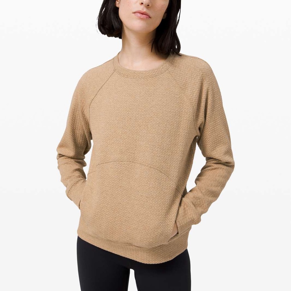 Lululemon Catch A Moment Crew in‎ Heathered Frontier Black